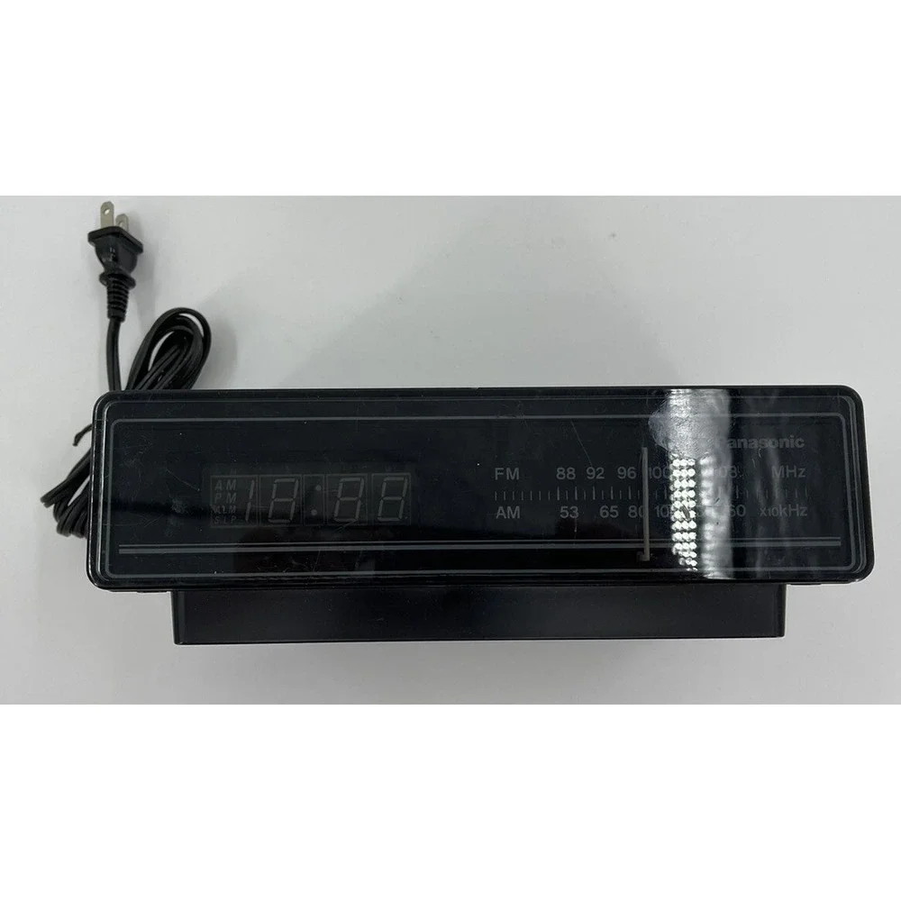 Vintage PANASONIC Alarm‎ Clock Radio AM/FM LED Digital Wood Grain RC-65 Works